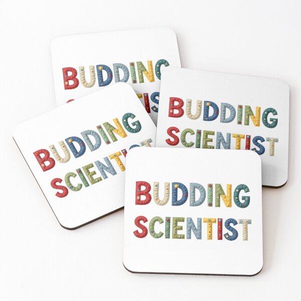 Item preview, BUDDING SCIENTIST - IN FAUX COLORFUL LETTERING designed and sold by AlexOBrienArt.