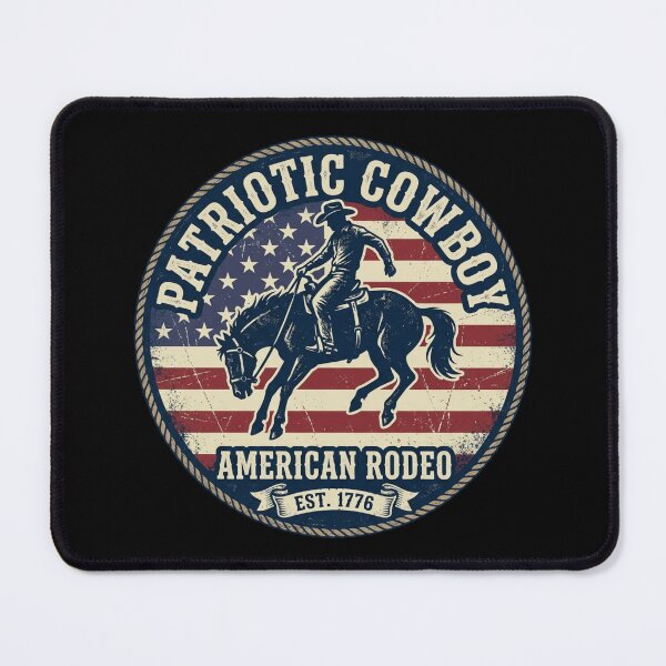 Item preview, Vintage American Rodeo Cowboy - Distressed Patriotic Grit & Glory designed and sold by Wear Sculpt.