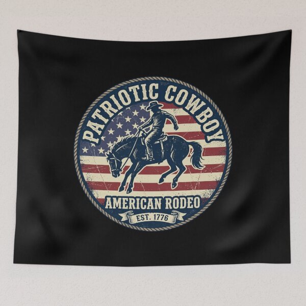 Item preview, Vintage American Rodeo Cowboy - Distressed Patriotic Grit & Glory designed and sold by Wear Sculpt.