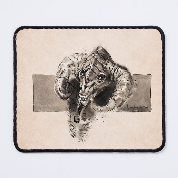 Item preview, Bestiary Sketch – Horned Demon designed and sold by Alessandro Buffa Artist.