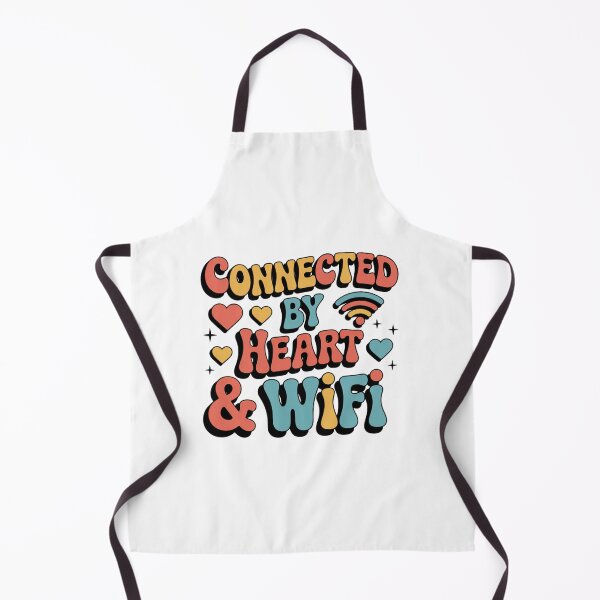 Item preview, Connected by Heart & WiFi.  Cute Love Tech Quote Retro Typography Design designed and sold by Aarvya Fashion Club ( A.F.C ).