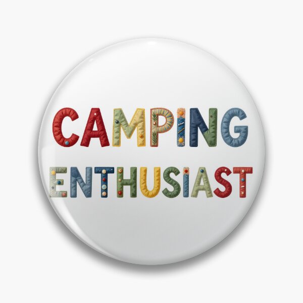 Item preview, CAMPING ENTHUSIAST - IN COLORFUL FAUX LETTERING designed and sold by AlexOBrienArt.