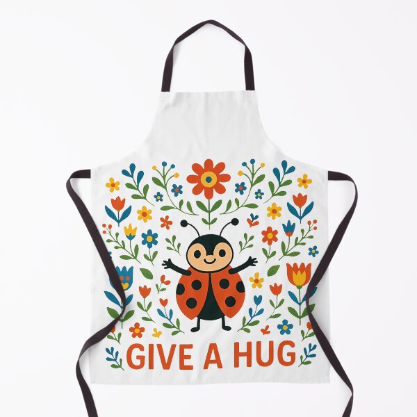 Item preview, Give a Hug Ladybug – Scandinavian Folk Art Nursery Rhyme by heidiannemorris © designed and sold by FOLK ART FUSION by heidiannemorris.
