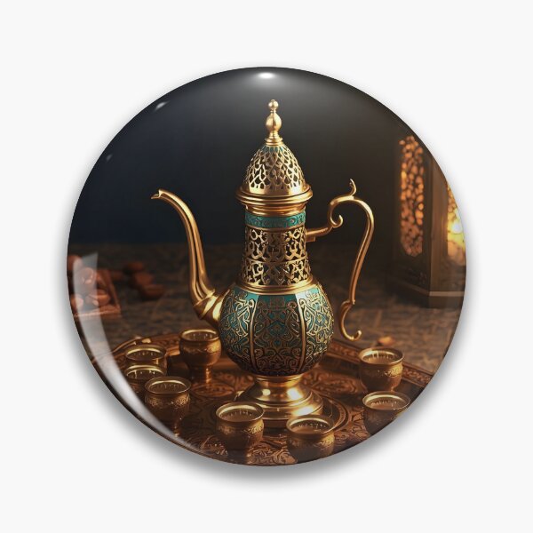 Item preview, Arabic Dallah Coffee Pot Wall Art Print — Saudi Arabian  Culture Poster, Traditional Coffee Ceremony Decor, Arab Gift designed and sold by GoldenVerseArt.