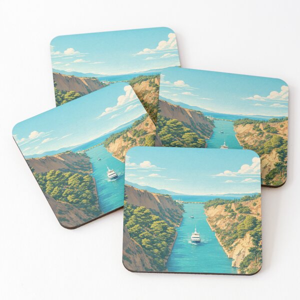 Item preview, Landscape with boat on Corinth Canal, Greece designed and sold by darekkocurek.