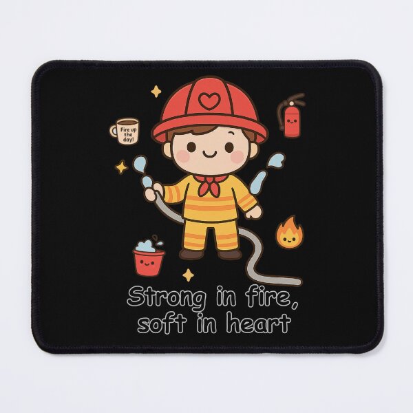 Item preview, Firefighter Kawaii style  designed and sold by KawaiiHero.