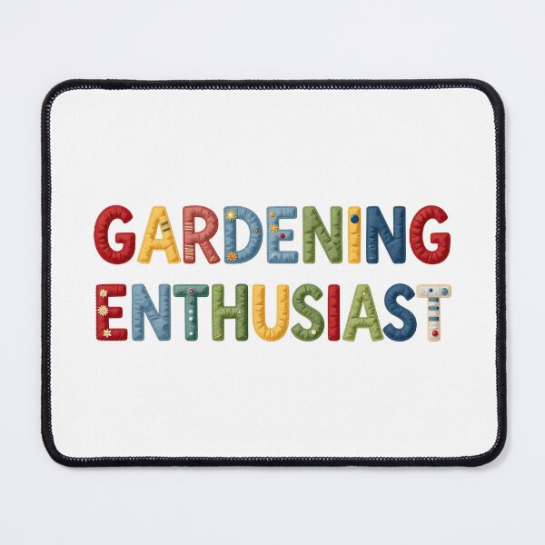 Item preview, GARDENING ENTHUSIAST - IN COLORFUL FAUX LETTERING designed and sold by AlexOBrienArt.