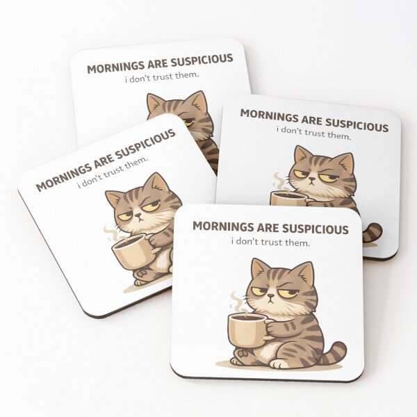 Item preview, Mornings Are Suspicious designed and sold by BrewmarkStudio.