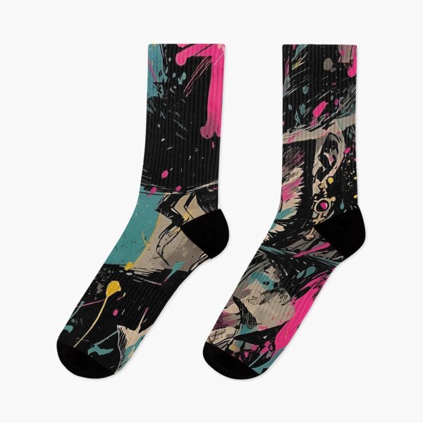 Item preview, Mystic Anime Swordsman – Neon Paint Splash Samurai Style Portrait designed and sold by Dyan4.