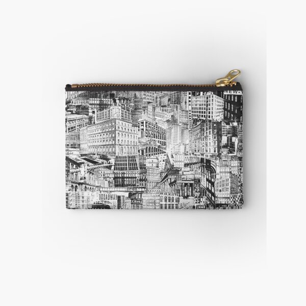 Item preview, 1919 New York City skyline city sights vintage collage black and white photograph poster art print designed and sold by Astrid Arkhangelsky.