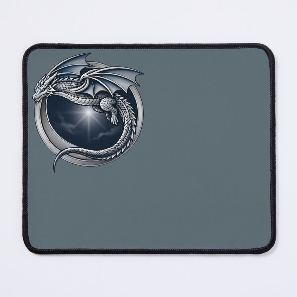 Item preview, Silver Dragon Star Emblem – Mythical Guardian Medallion designed and sold by SilentPowerArt.