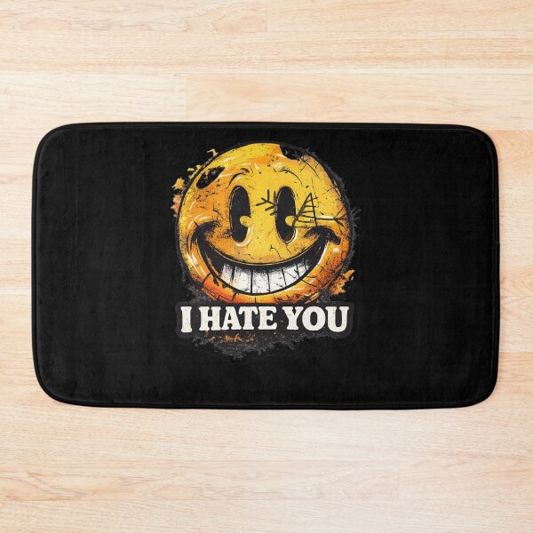 Item preview, I Hate You Vintage Smiley – Dark Humor Grunge Smiley Sticker designed and sold by VibeOffline Studio.