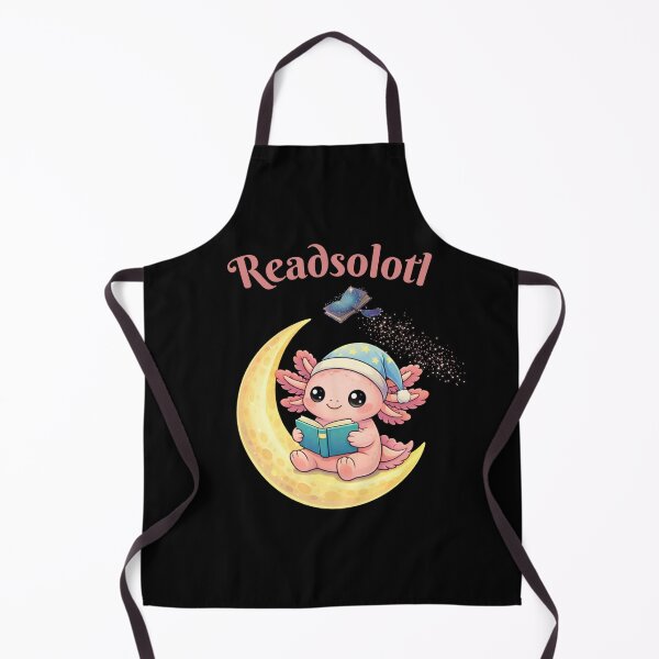 Item preview, Readsolotl – Cute Axolotl Reading on the Moon designed and sold by CyrilloArt.