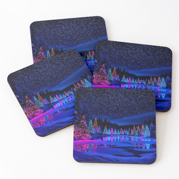 Item preview, Colourful Christmas Trees Under Starry Sky designed and sold by acceleratorhams.