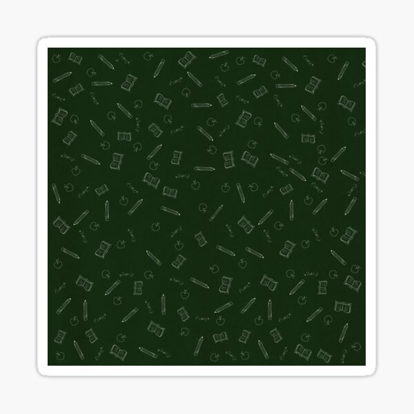 Teacher's Chalkboard Pattern Sticker