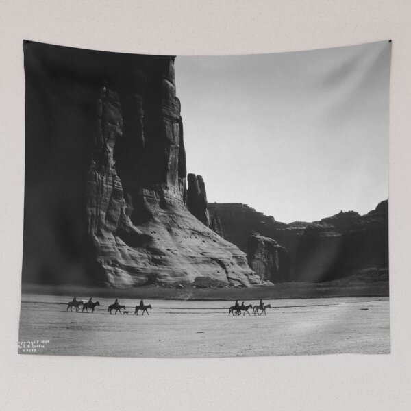 Item preview, Vintage 1904 Canyon de Chelly, Navajo Tribal land classic American West black and white photograph poster art print designed and sold by Astrid Arkhangelsky.