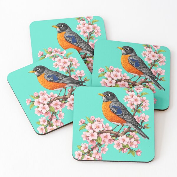 Item preview, Michigan Robin & apple blossom designed and sold by FreshWaterWares.