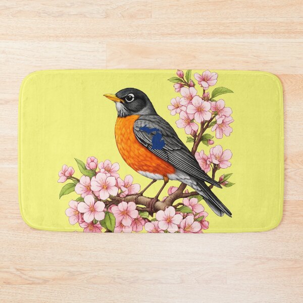 Item preview, Michigan Robin & apple blossom designed and sold by FreshWaterWares.