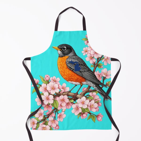Item preview, Michigan Robin & apple blossom designed and sold by FreshWaterWares.