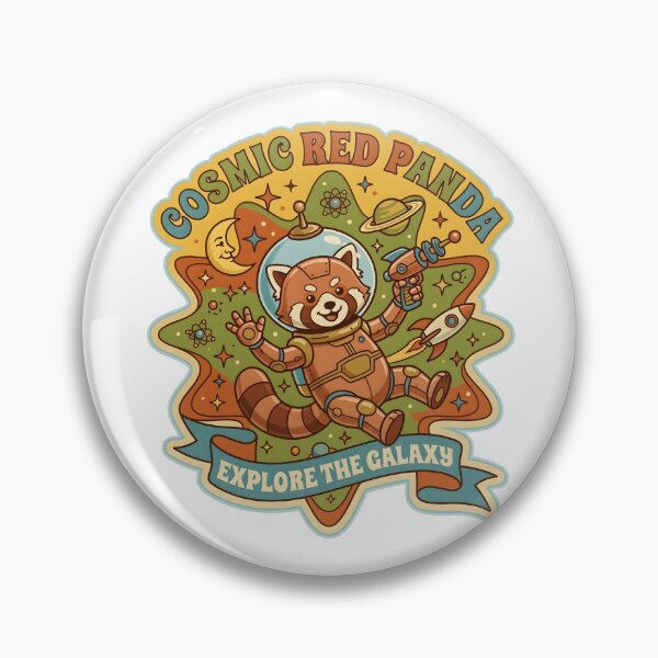 Item preview, Cosmic Space Red Panda Explorer Sticker designed and sold by dreephic22.