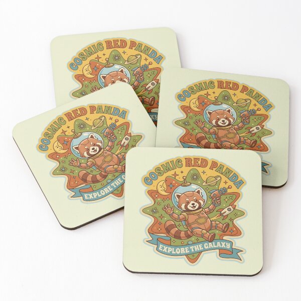 Item preview, Cosmic Space Red Panda Explorer Sticker designed and sold by dreephic22.