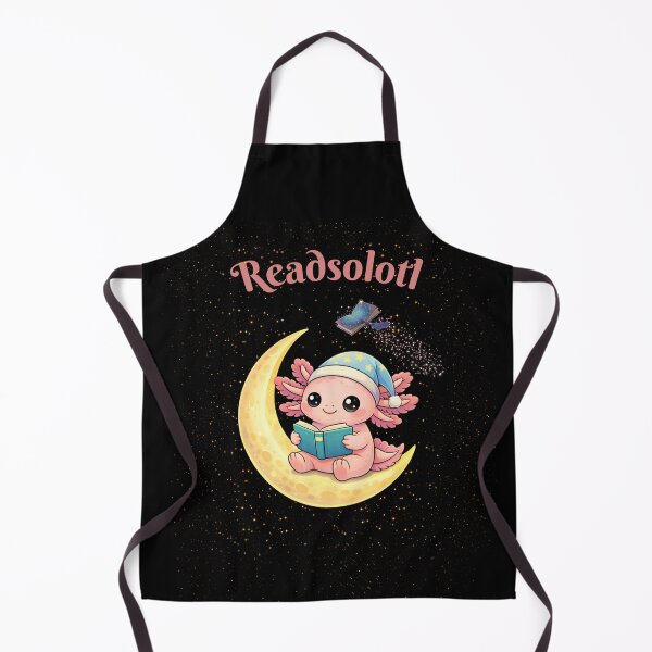 Item preview, Readsolotl – Cute Axolotl Reading on the Moon designed and sold by CyrilloArt.