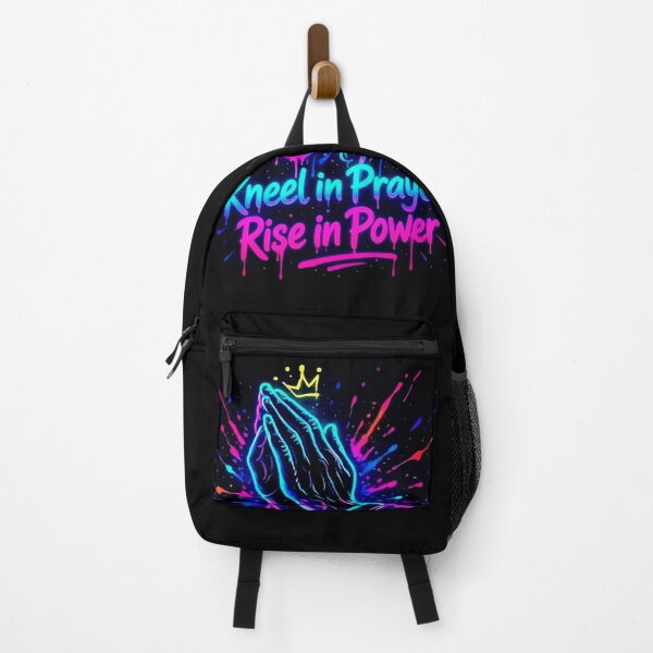Item preview, Kneel in Prayer Rise in Power - Neon Graffiti Street Art designed and sold by Serjames.