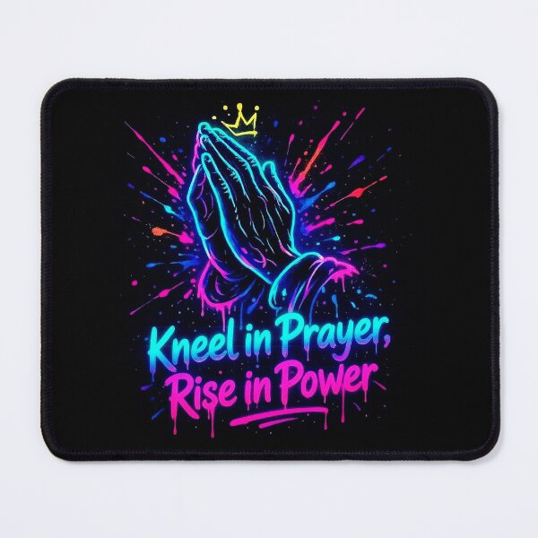 Item preview, Kneel in Prayer Rise in Power - Neon Graffiti Street Art designed and sold by Serjames.