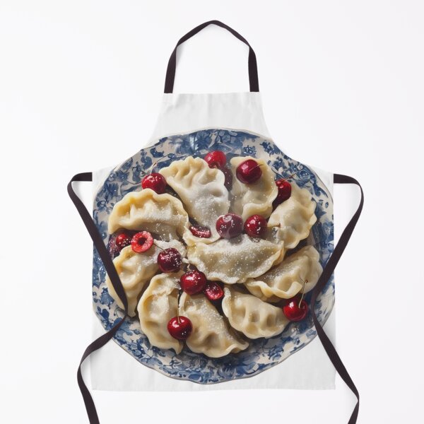 Item preview, Sweet Cherry Dumplings - Aesthetic Vareniki Slavic Food Art designed and sold by RoshkaShop.