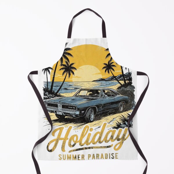 Item preview, Holiday Summer Paradise Vintage Car Beach Sunset designed and sold by Infinite Art Lab.