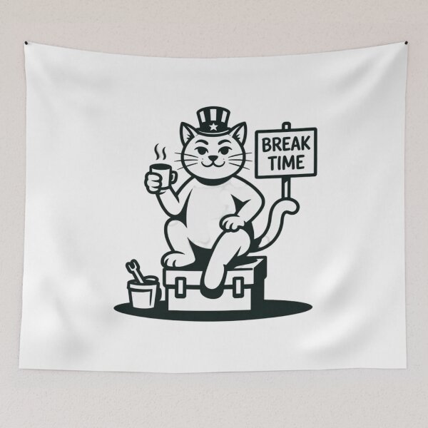Item preview, break time cat  designed and sold by 123ks.