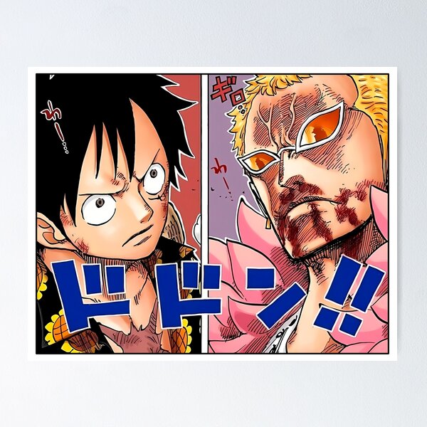 Item preview, Luffy and Doflamingo Dressrosa Showdown designed and sold by FriskySloths.
