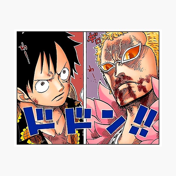 Item preview, Luffy and Doflamingo Dressrosa Showdown designed and sold by FriskySloths.