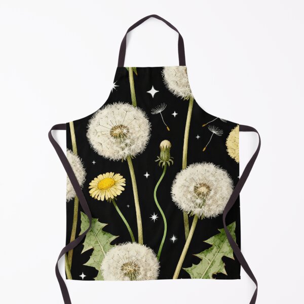 Item preview, Dandelion Wish Pattern Dark Botanical Night Sky Floral Print designed and sold by matchakpop.