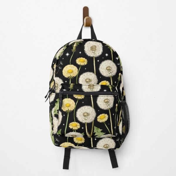 Item preview, Dandelion Wish Pattern Dark Botanical Night Sky Floral Print designed and sold by matchakpop.