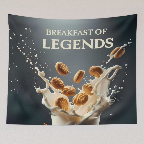 Item preview, Cookie Cereal Milk Splash Funny Breakfast Design  designed and sold by Art-Arcade6.