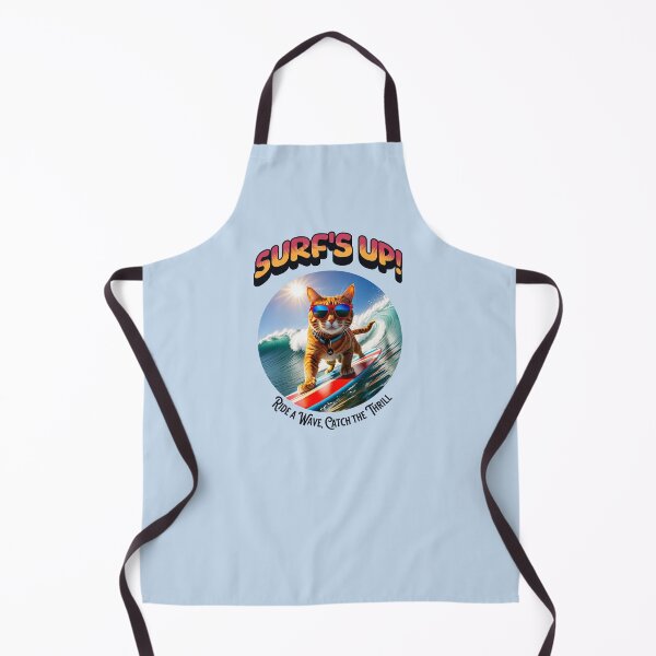 Item preview, "Retro Surf's Up Cool Cat T-shirt" designed and sold by MalibuMaiden28.