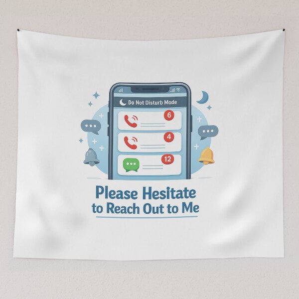 Item preview, Please Hesitate to Reach Out - Funny Introvert Do Not Disturb designed and sold by inaveed.