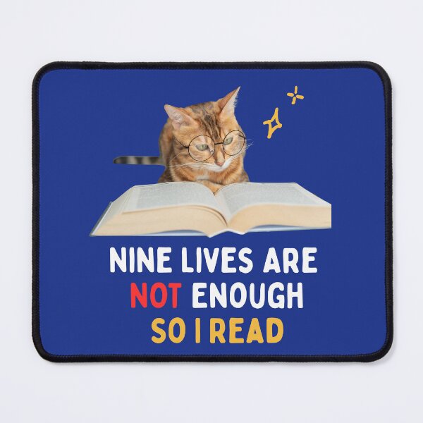 Item preview, Nine Lives Not Enough Cat Reader designed and sold by TheBeeKindSpace.