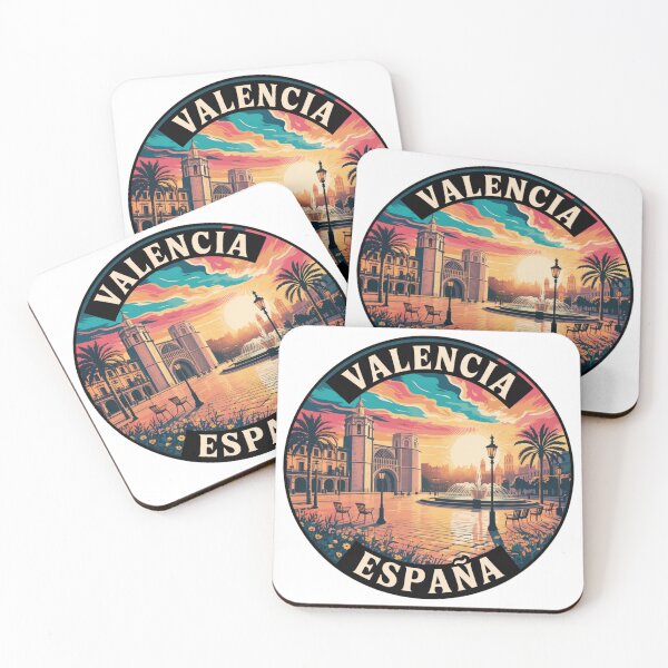 Item preview, Valencia Spain: Plaza de la Reina Illustration designed and sold by CircinusStore.
