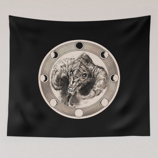Item preview, Dark Bestiary Sigil – Horned Demon (Ancient Paper) designed and sold by Alessandro Buffa Artist.