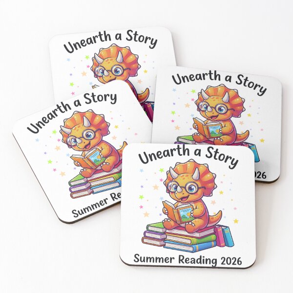 Item preview, Cute Triceratops Reading Book Cartoon designed and sold by Charaff.