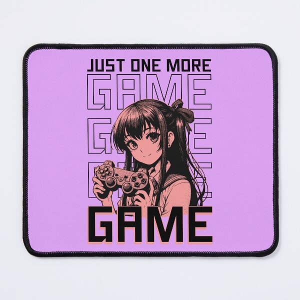 Item preview, Anime Girl Gamer - Just One More Game Pink Aesthetic Manga designed and sold by Abaseen.
