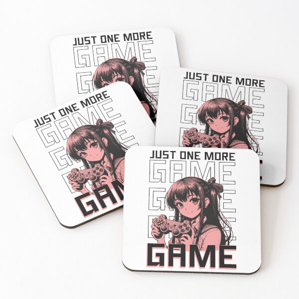 Item preview, Anime Girl Gamer - Just One More Game Pink Aesthetic Manga designed and sold by Abaseen.