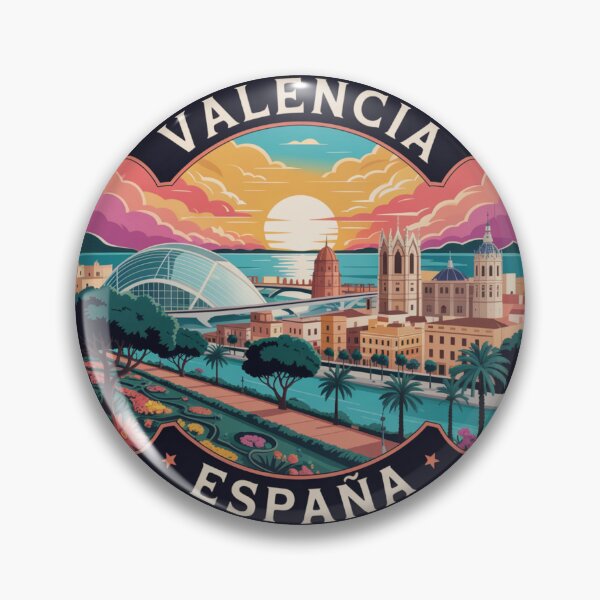 Item preview, Valencia Spain Sunset: Modern and Coastal Skyline designed and sold by CircinusStore.