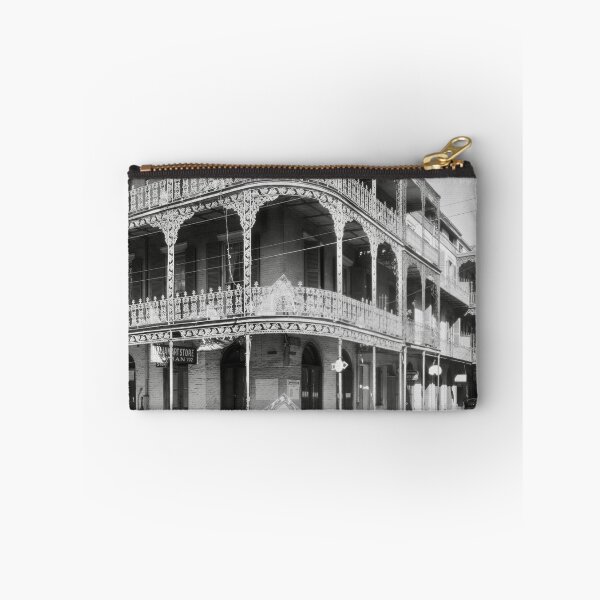 Item preview, French Quarter, Royal Street, New Orleans vintage black and white photograph designed and sold by Astrid Arkhangelsky.
