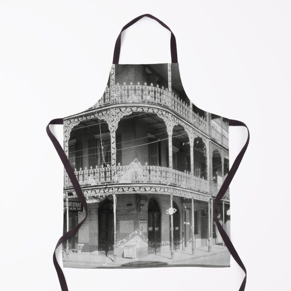 Item preview, French Quarter, Royal Street, New Orleans vintage black and white photograph designed and sold by Astrid Arkhangelsky.