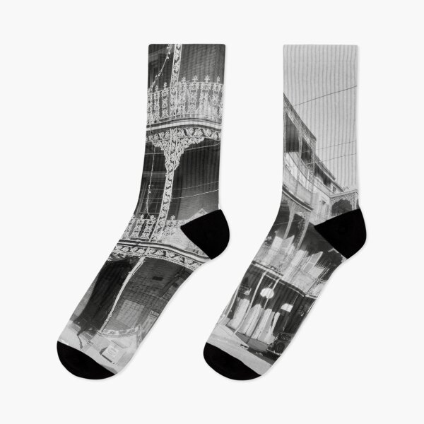 Item preview, French Quarter, Royal Street, New Orleans vintage black and white photograph designed and sold by Astrid Arkhangelsky.