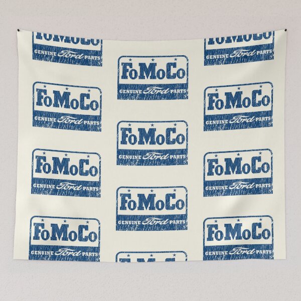 Item preview, Vintage FoMoCo emblem - aged, worn, blue print. designed and sold by retropetrol.
