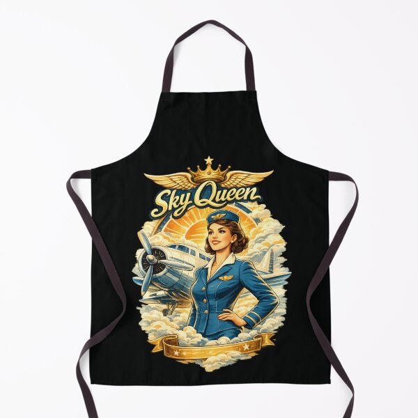 Item preview, Vintage Sky Queen Aviator Woman – Retro Aviation  designed and sold by SidTastic .